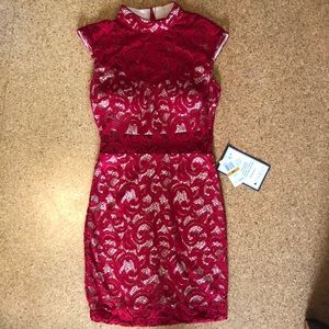 Red formal dress